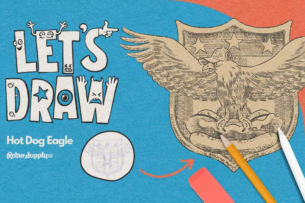 Let's Draw a Hot Dog Eagle