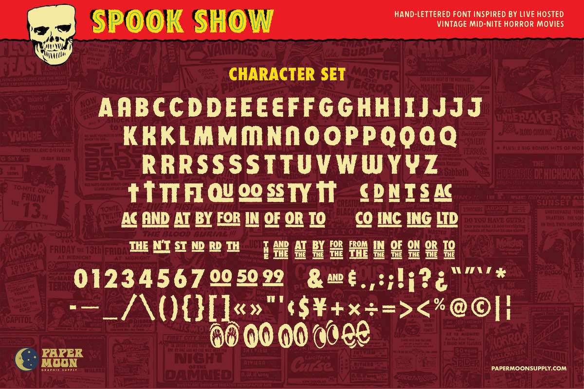 Spook Show Font & Graphics Collection