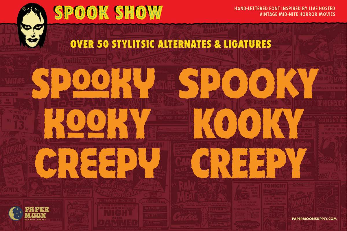 Spook Show Font & Graphics Collection