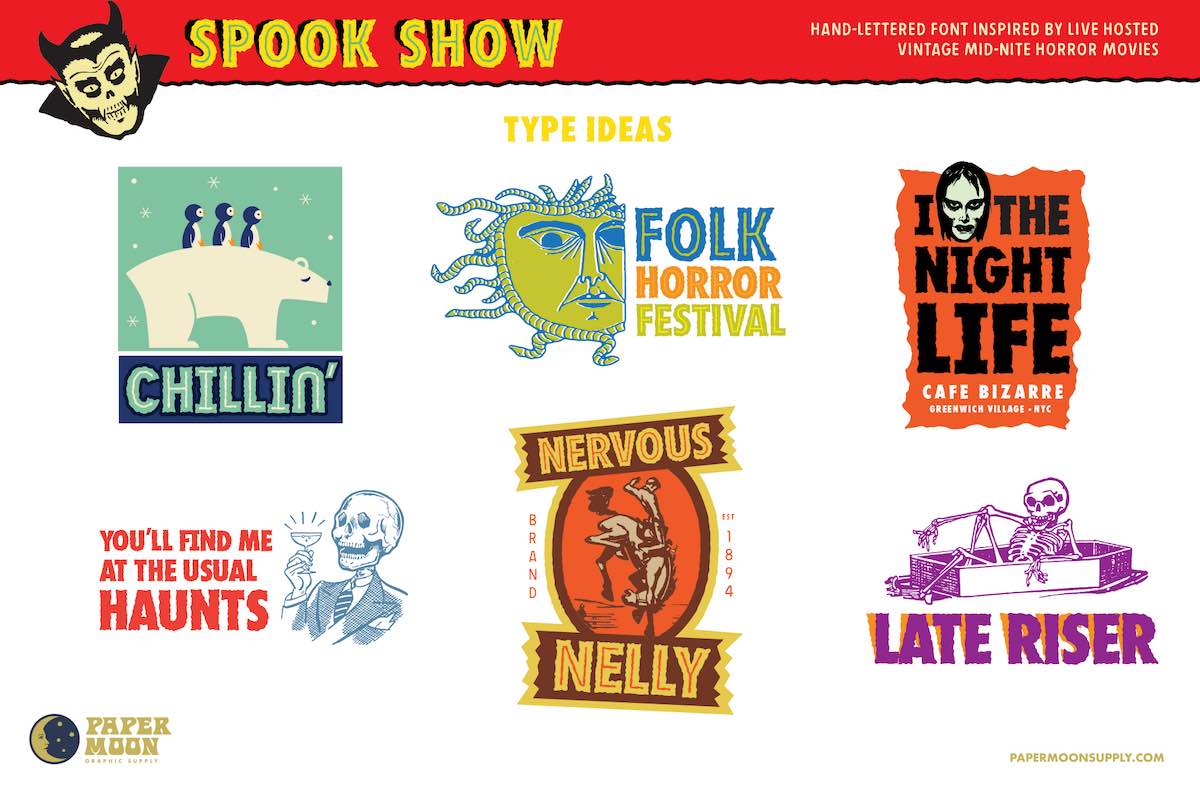 Spook Show Font & Graphics Collection