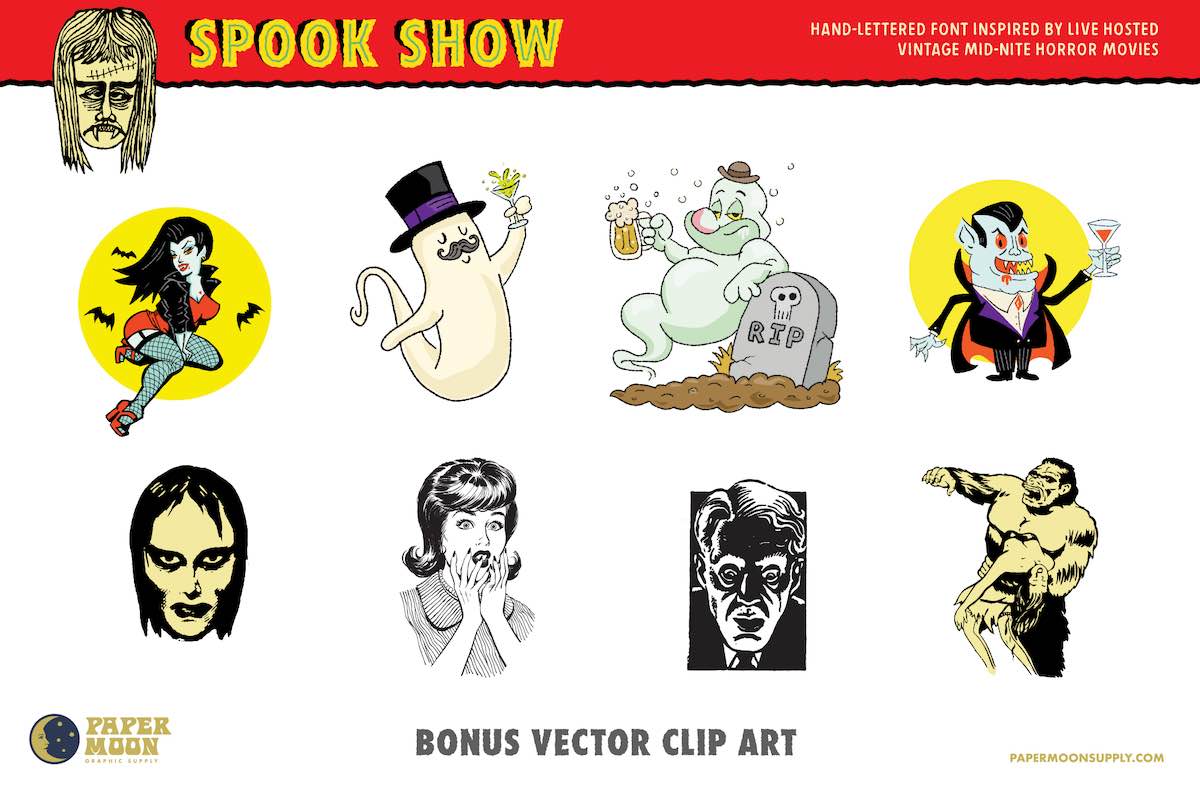 Spook Show Font & Graphics Collection