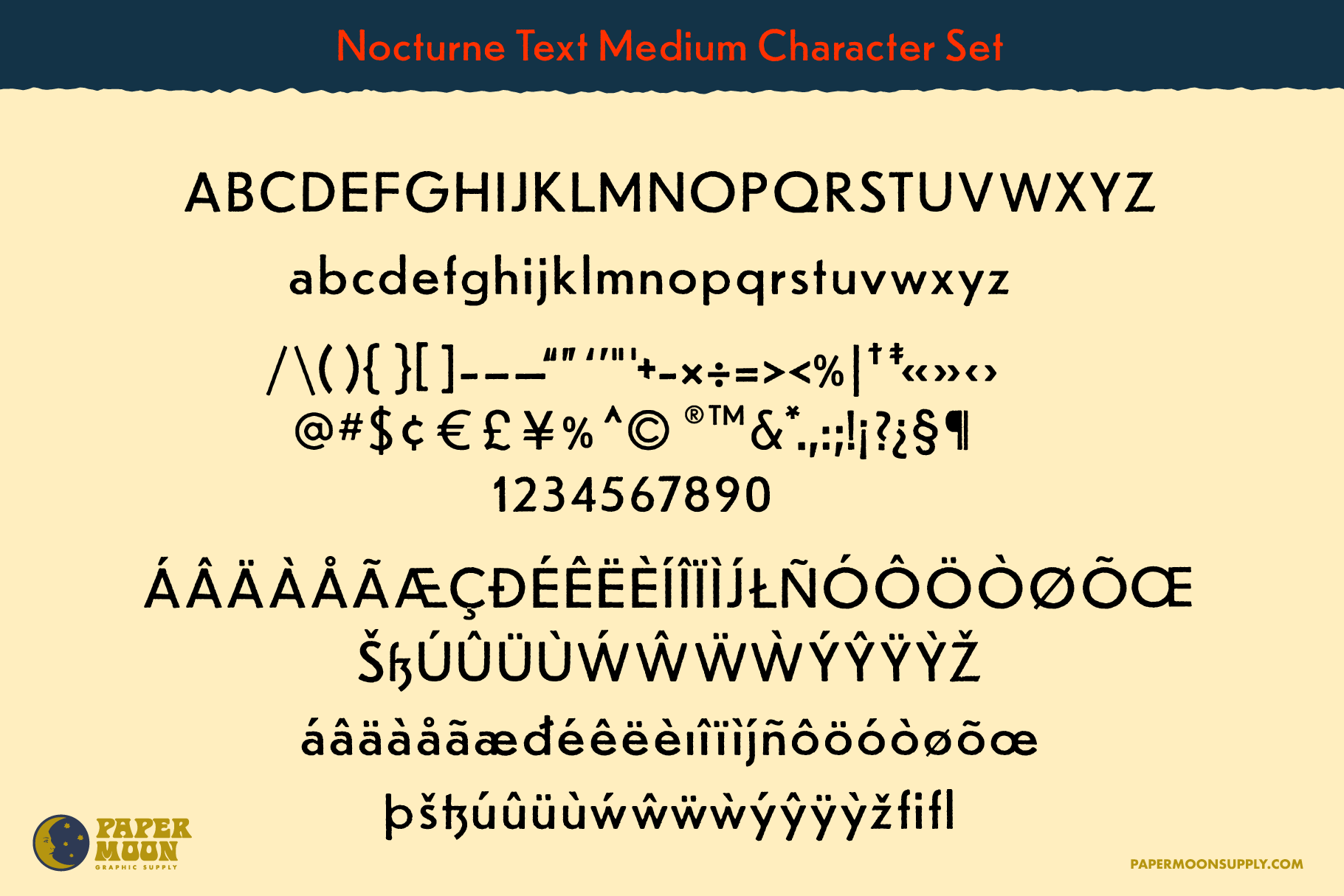 The Nocturne Font Collection