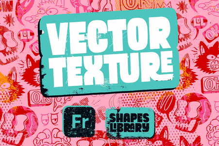 The Chris Piascik Vector Texture Shape Library for Adobe Fresco.