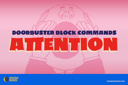 "Doorbuster Block Commands Attention" written in Doorbuster Block retro font.