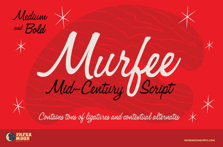 Murfee Mid-Century Script - Medium and Bold