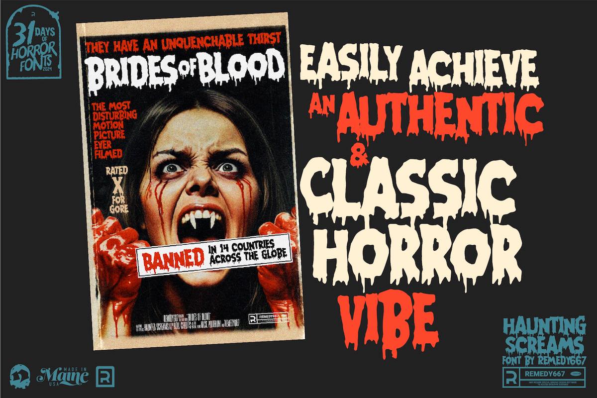 The Typefaces of Terror Collection