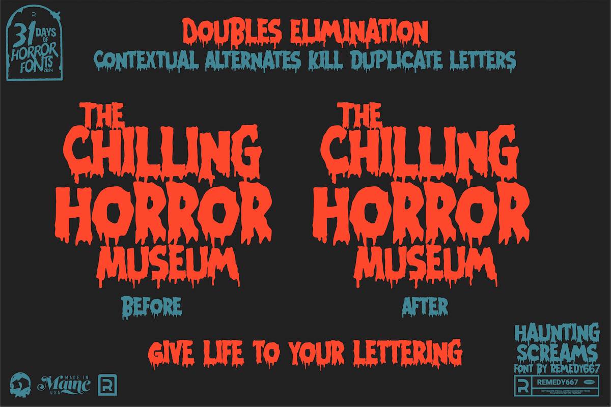 The Typefaces of Terror Collection