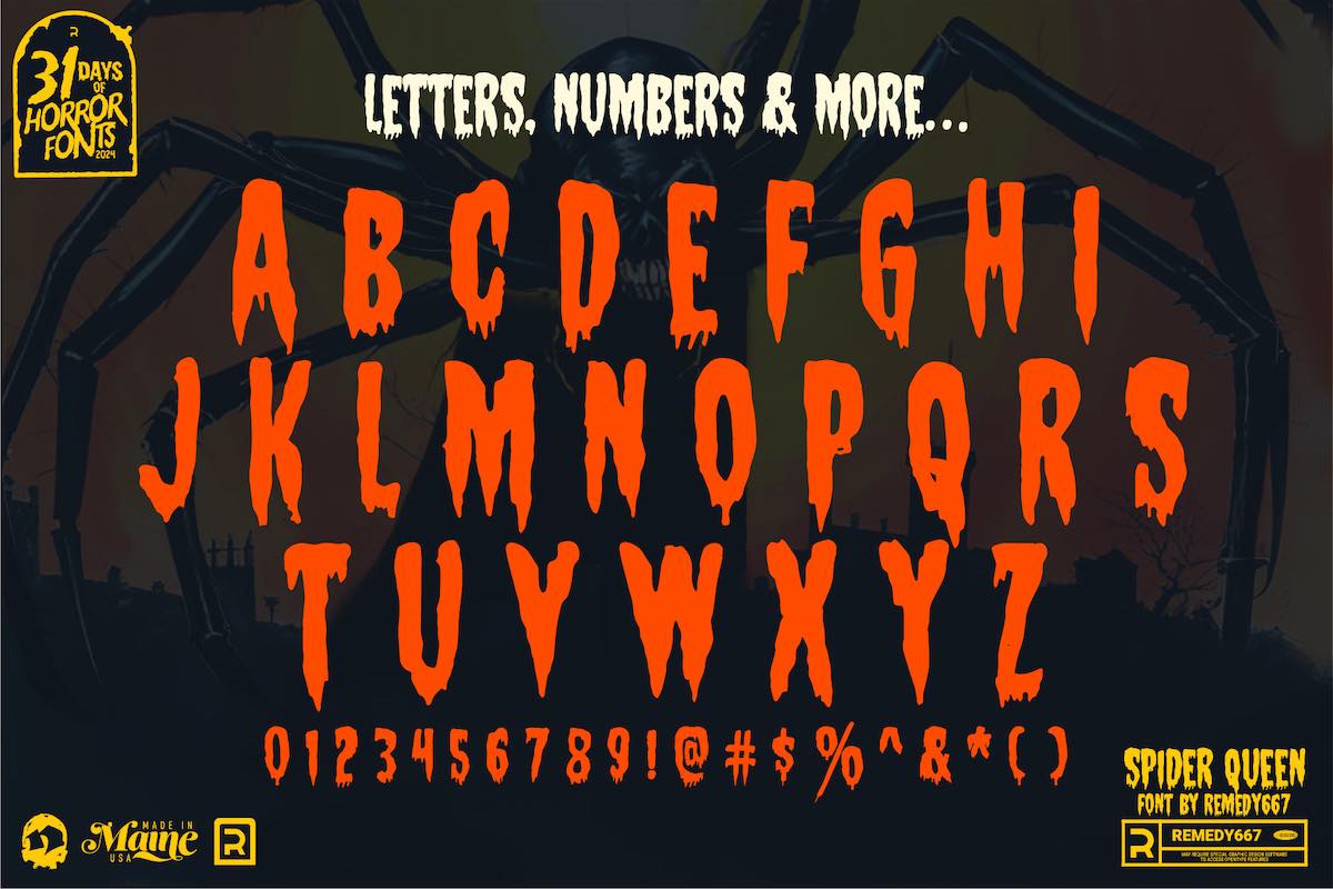 The Typefaces of Terror Collection