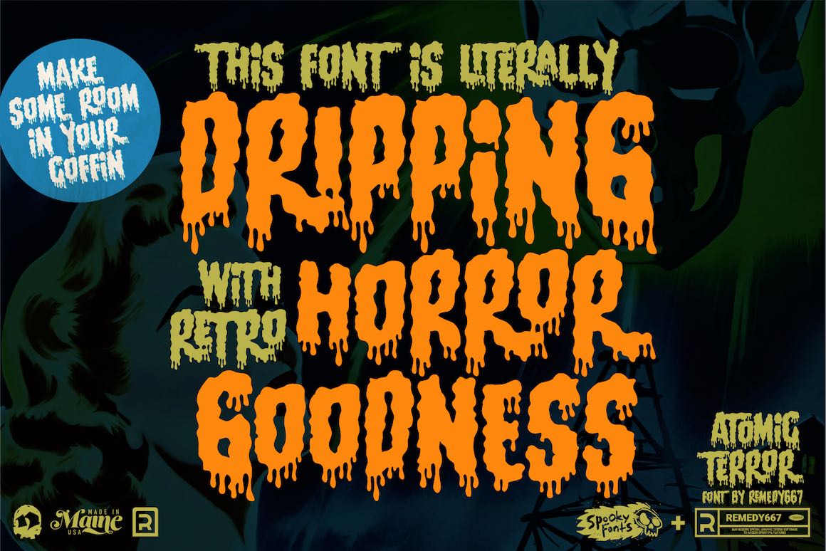 The Atomic Creep Font Bundle