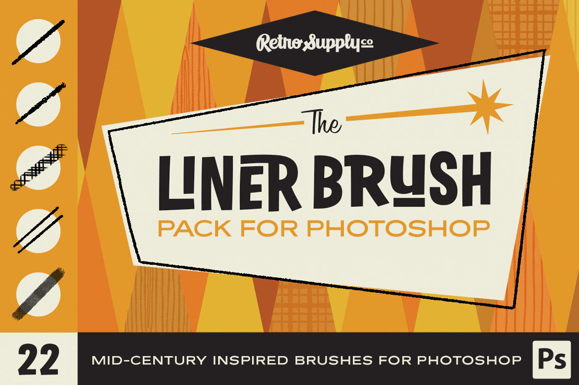 The Complete Mid-Century Brush Collection for Photoshop