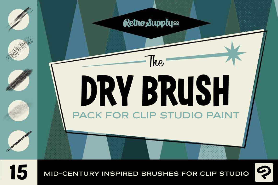 The Complete Mid-Century Brush Collection for Clip Studio Paint