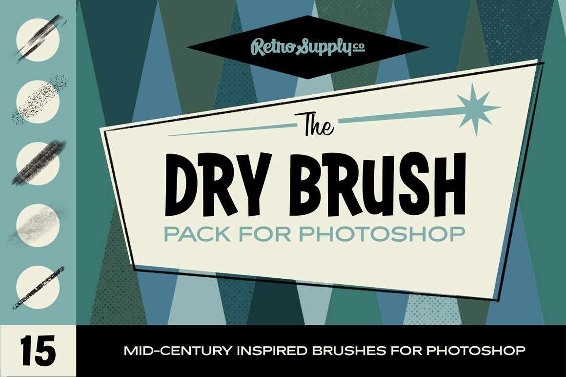 The Complete Mid-Century Brush Collection for Photoshop