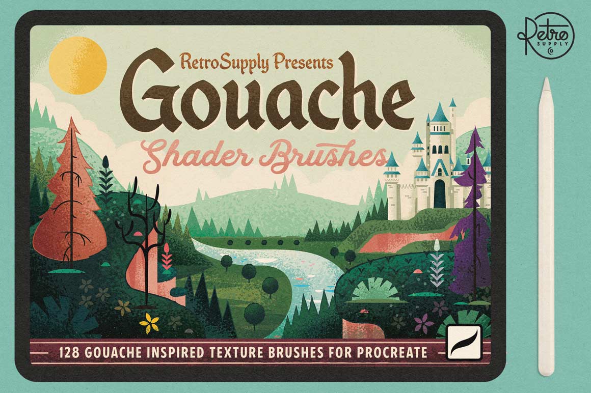 Gouache Brushes for Photoshop and Procreate