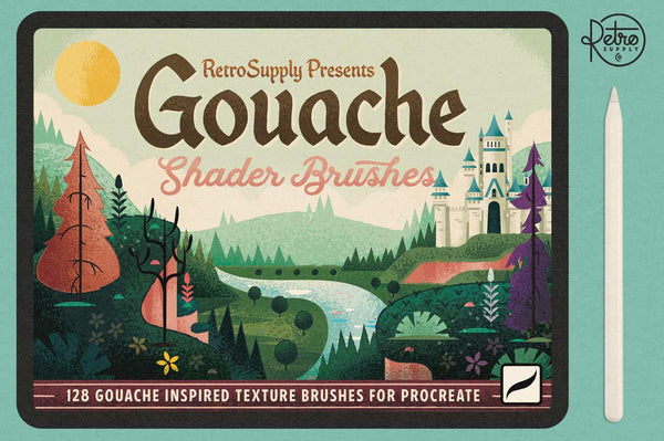 Gouache Brushes for Photoshop & Procreate