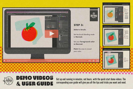 Risograph for Adobe Illustrator includes three demo videos demonstrating how to use your new tools. Includes accompanying user guide.