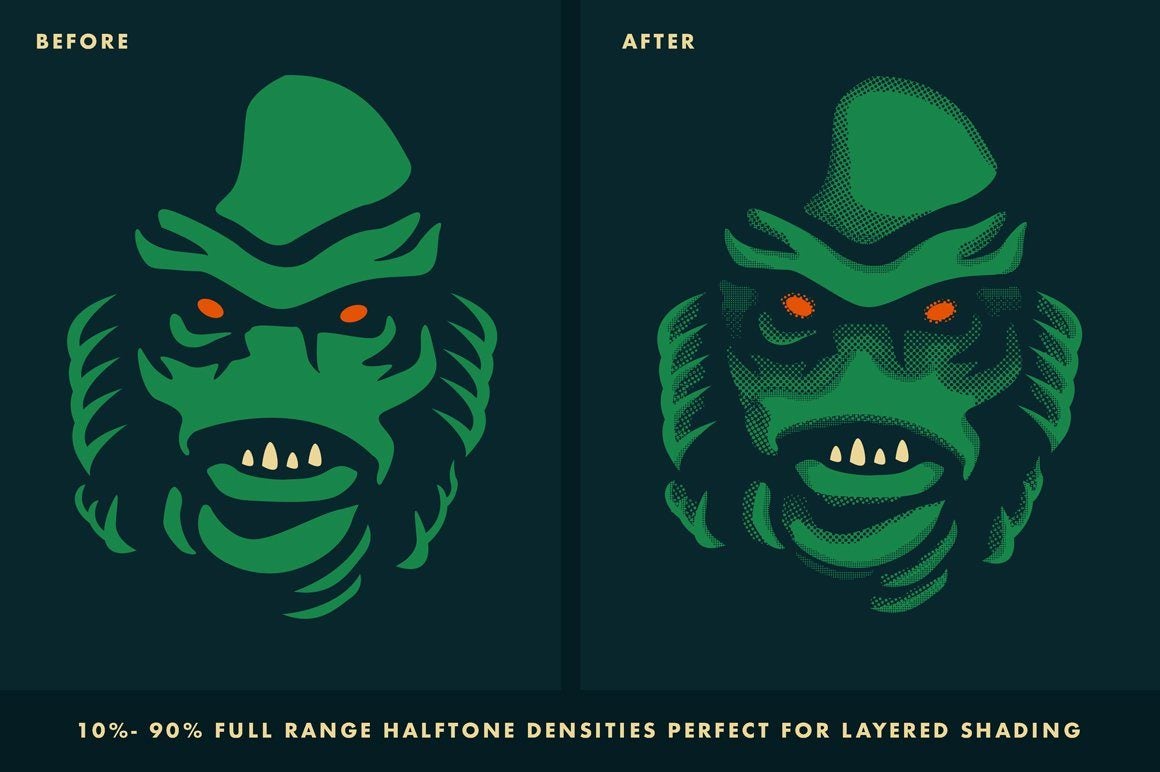 Horrific Halftones for Affinity Affinity Designer Brushes RetroSupply Co. 