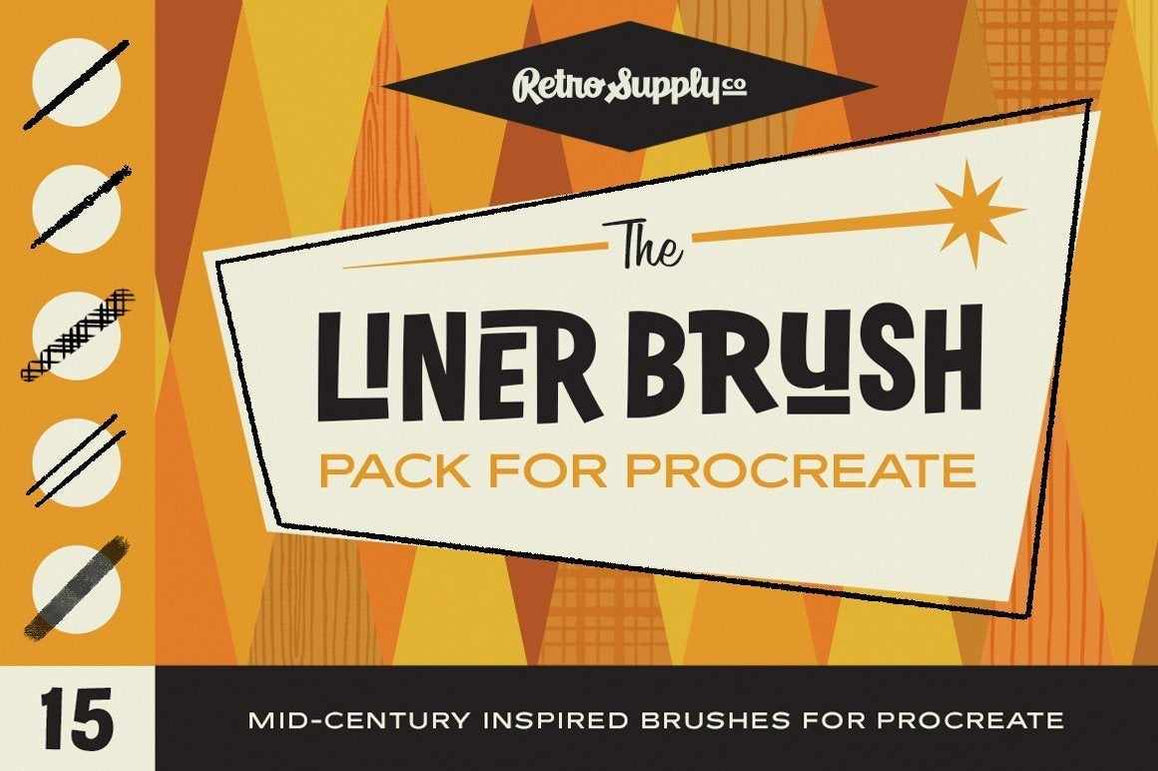 mid century procreate brushes free